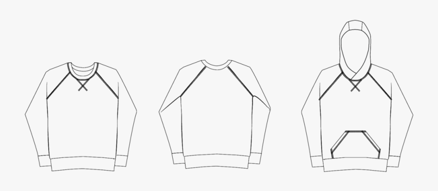 Rebel Sweater Pdf Sewing Pattern For Men - Sketch, Transparent Clipart