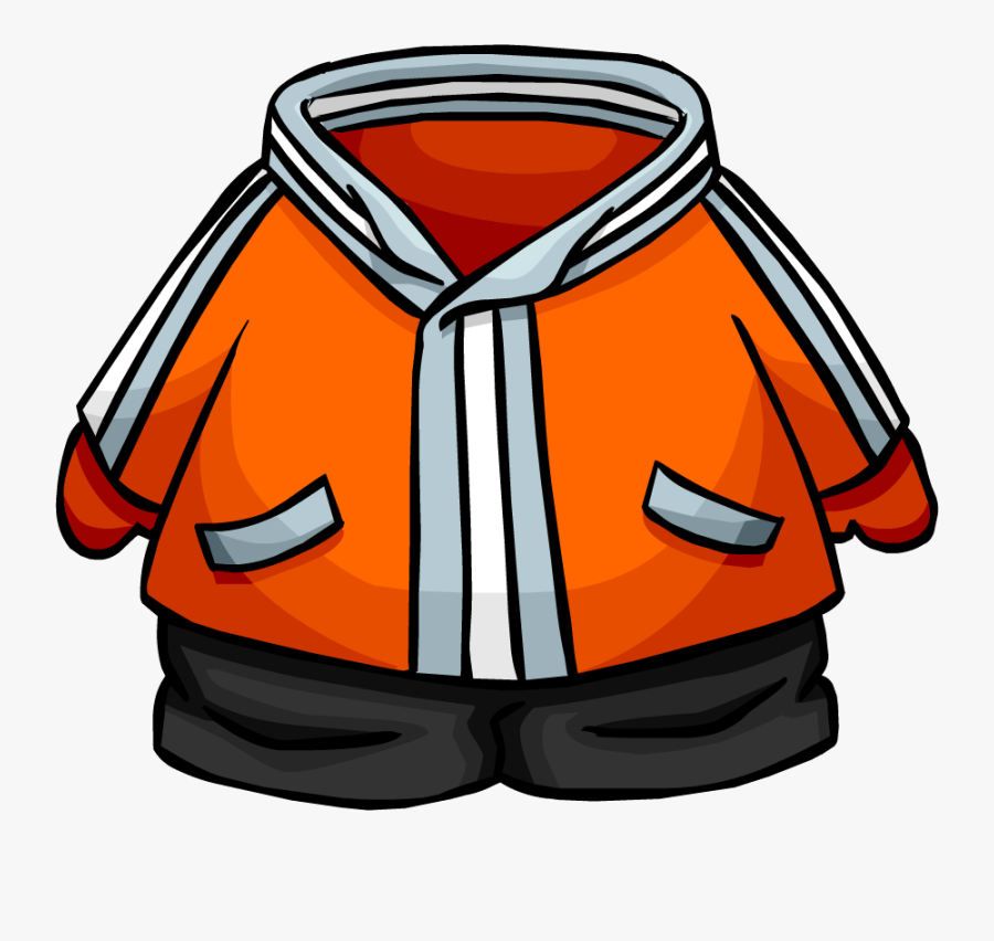 Transparent Letterman Jacket Clipart - Club Penguin Orange Clothes, Transparent Clipart