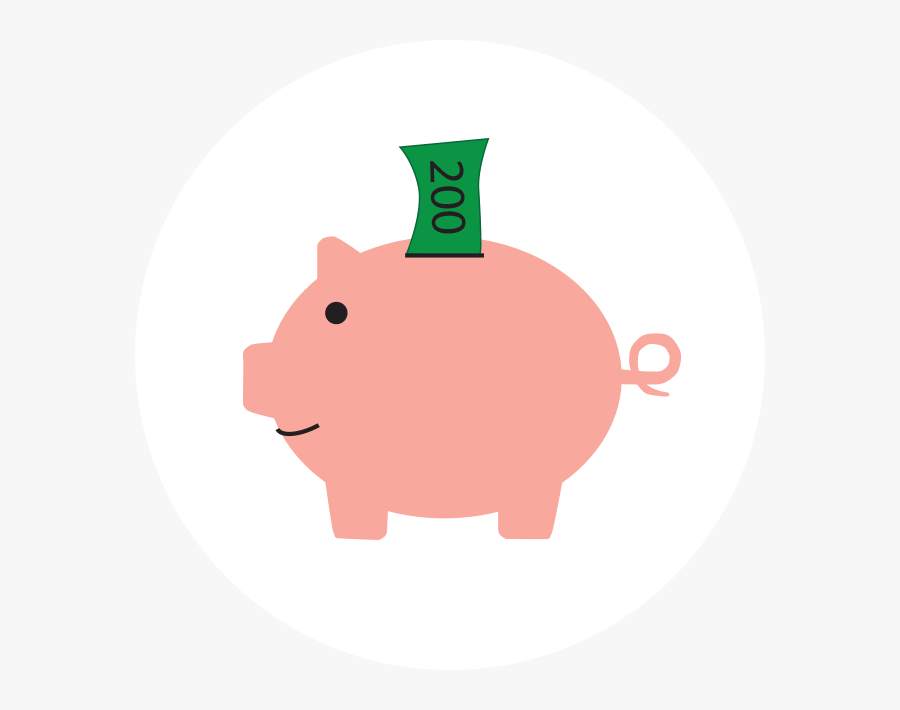 Transparent Friend Icon Png - Flat Piggy Bank Icon, Transparent Clipart