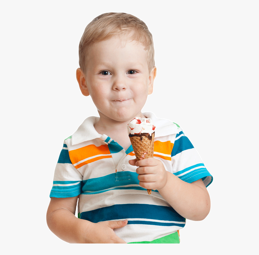 Kid Holding Ice Cream Png , Transparent Cartoons - Ice Cream Eating Boy, Transparent Clipart