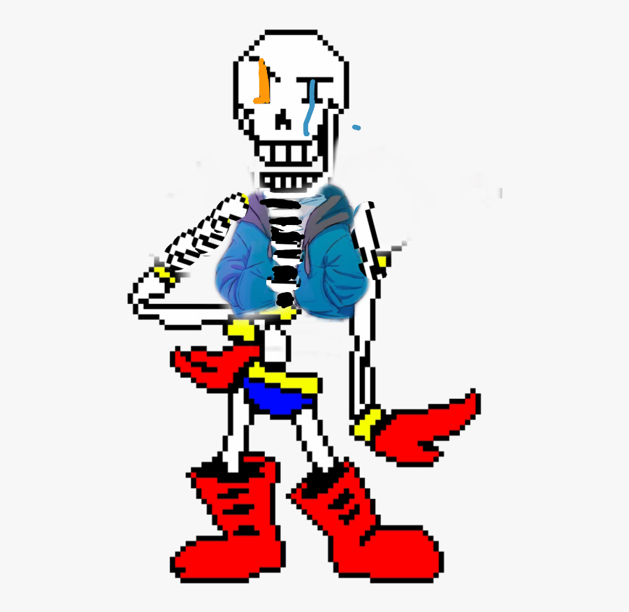 #disbelief Papyrus - Undertale Papyrus Colored Sprite, Transparent Clipart