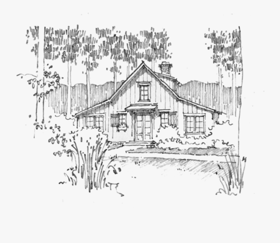 Drawing Farmhouse Sketch - Sketch, Transparent Clipart