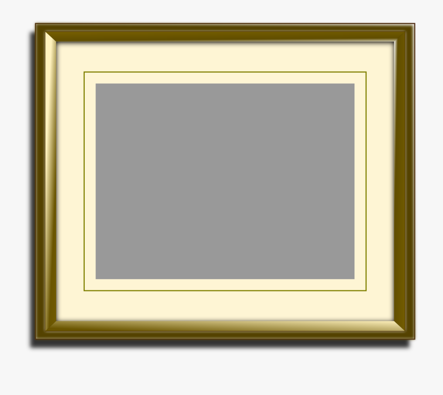 Golden Picture Frame - 1 Frame Clipart, Transparent Clipart