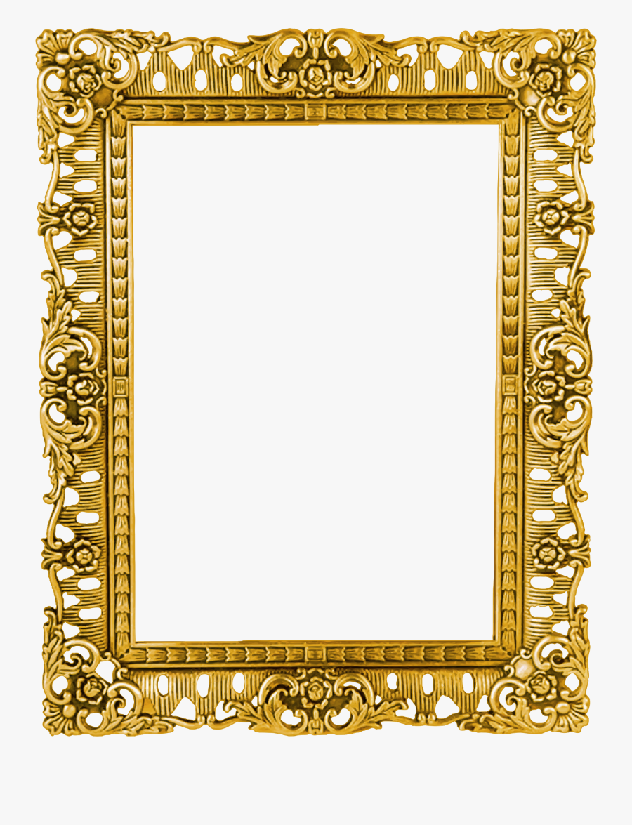 Ornate Picture Frame Png - Transparent Gold Picture Frames, Transparent Clipart