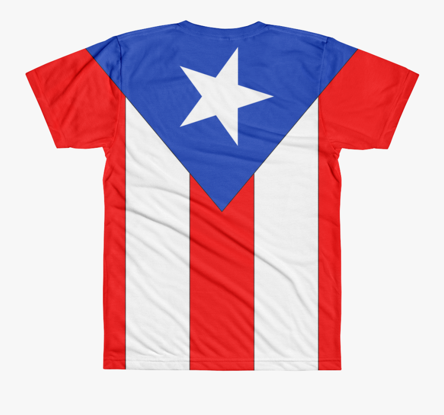 Red T Shirt Png -puerto Rico Flag All Over Printed - Puerto Rico Coqui Drawing, Transparent Clipart