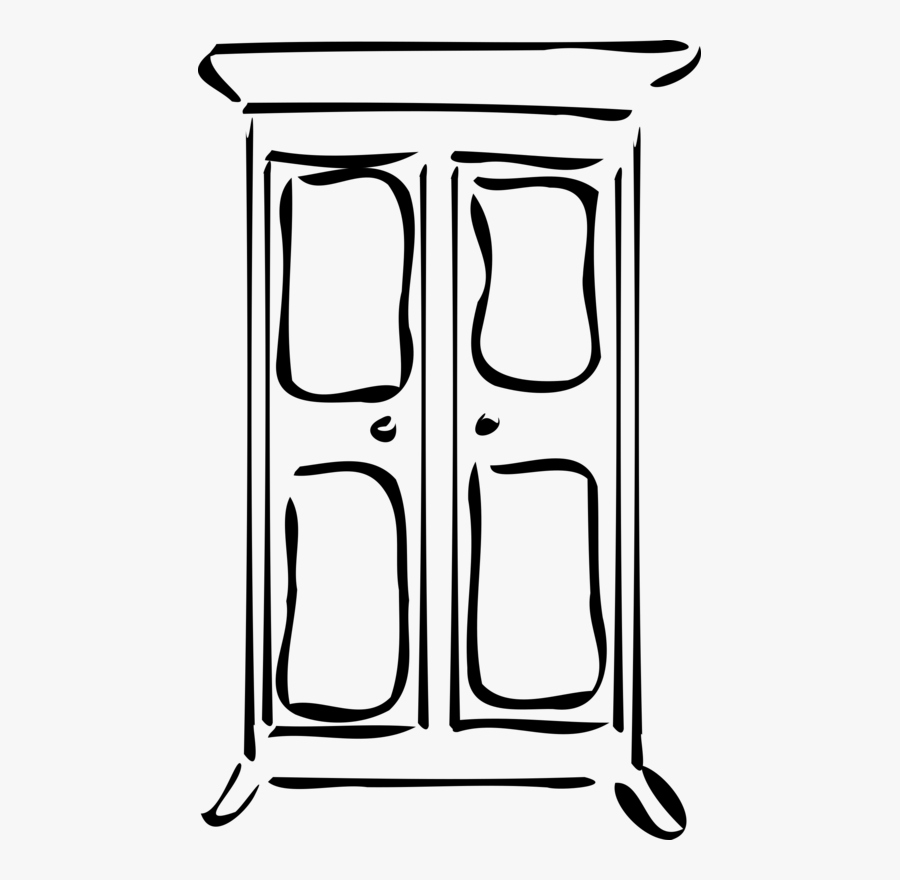 Outline Image Of Cupboard Clipart , Png Download - Cupboard Clip Art, Transparent Clipart