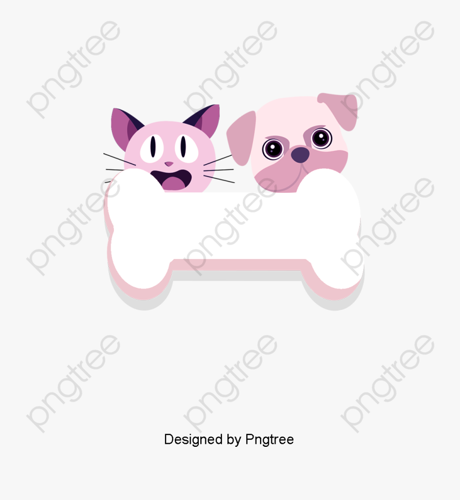 Cartoon Material Red Dogs - Cartoon Dogs And Cat, Transparent Clipart