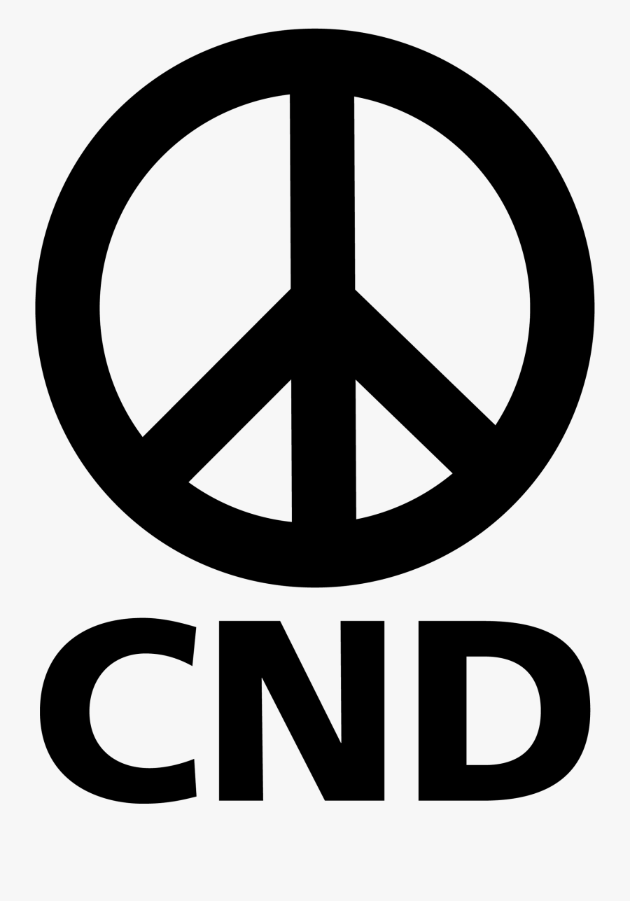 Clip Art Nuclear Disarmament Symbol - Campaign Of Nuclear Disarmament, Transparent Clipart
