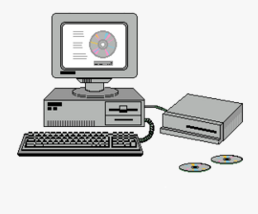 Transparent White Computer Png - Vaporwave Computer Transparent, Transparent Clipart