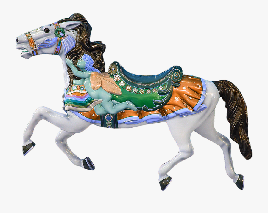 Transparent Merry Go Round Horse Clipart - Carousel, Transparent Clipart