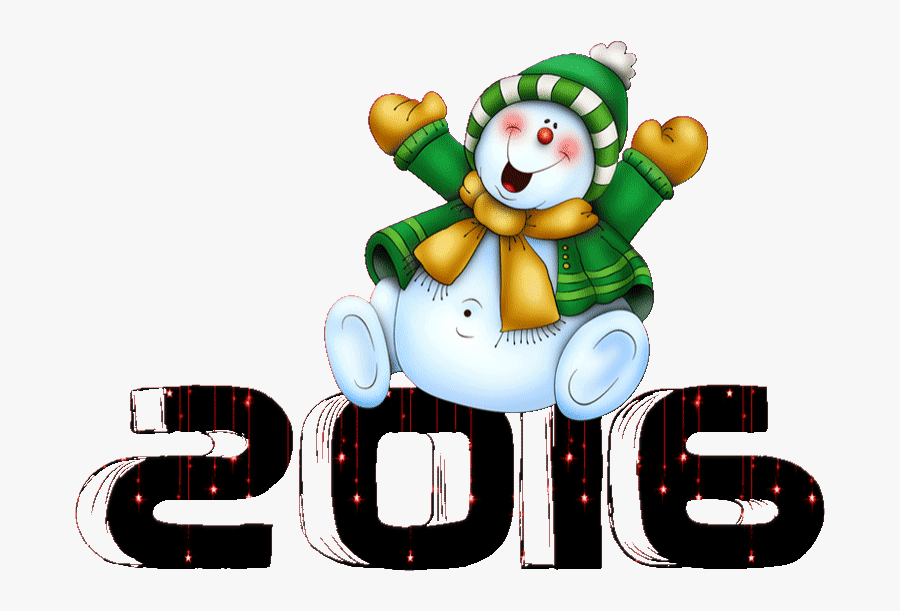 2016 Snow Man Snowman Snow New Year Happy Bear Y D - Cartoon Snowman Clipart Free, Transparent Clipart