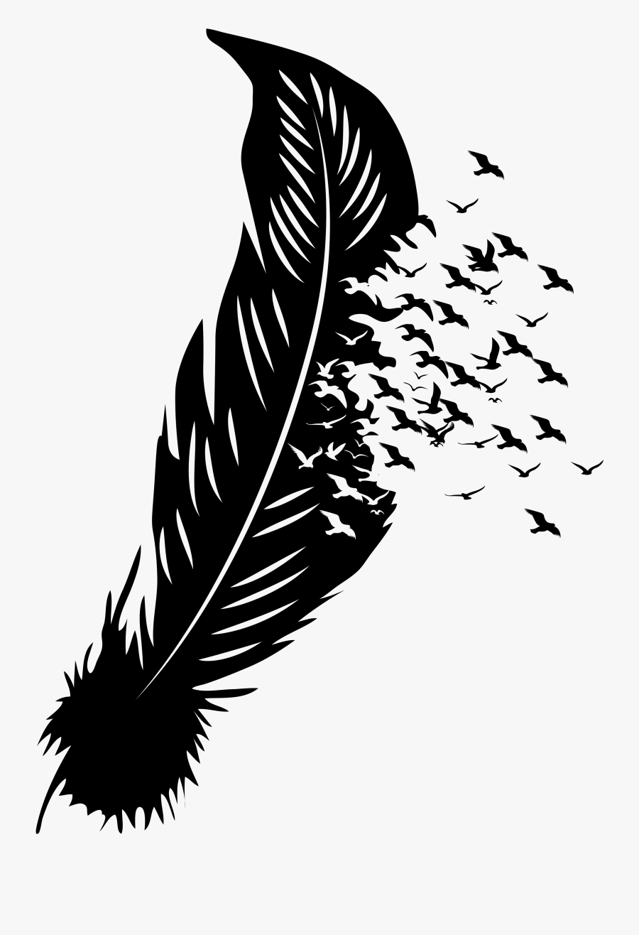 Transparent Black Feathers Png - Clip Art Png Feather , Free