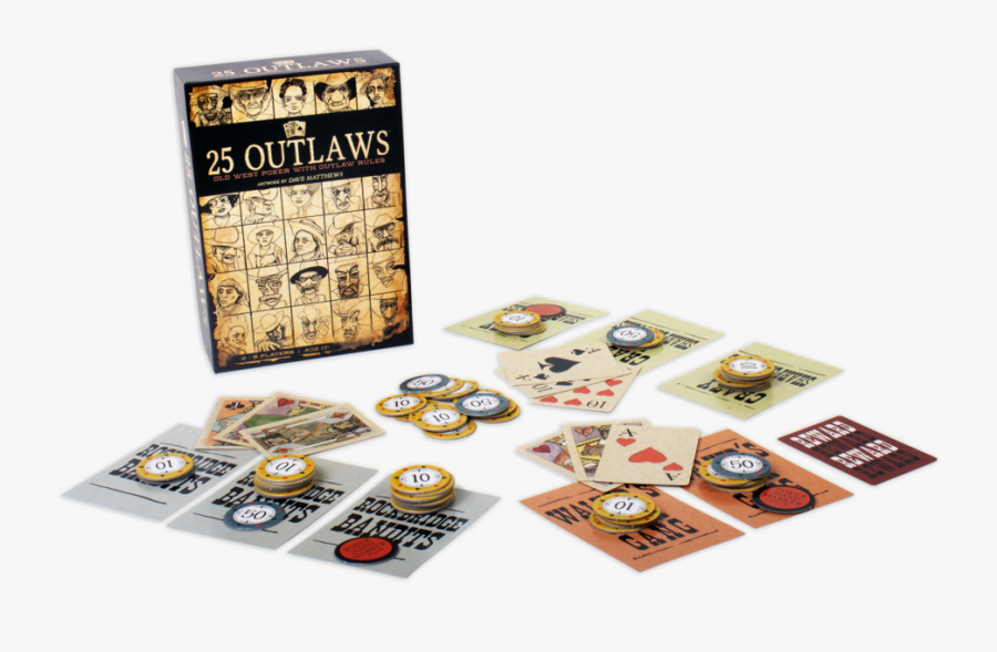 25 Outlaws Box And Poker Hands - Game, Transparent Clipart