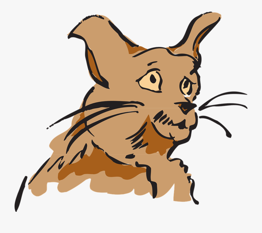 Brown Cat Looking To The Side Svg Clip Arts - Cat, Transparent Clipart
