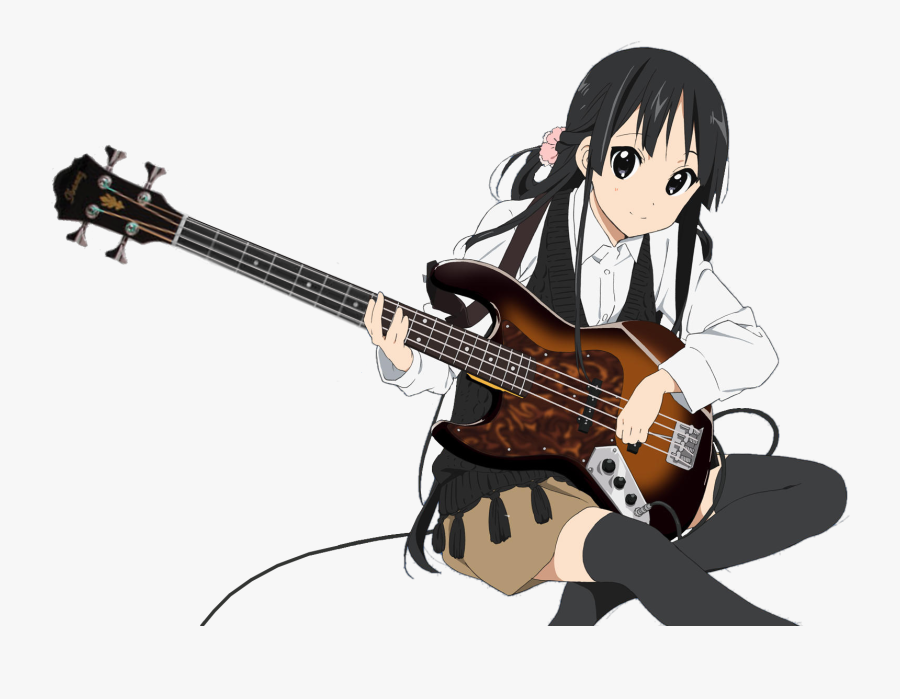 Bass Mio Ritsu K-on Fender Guitarist Precision Clipart - K On Mio Guitar, Transparent Clipart