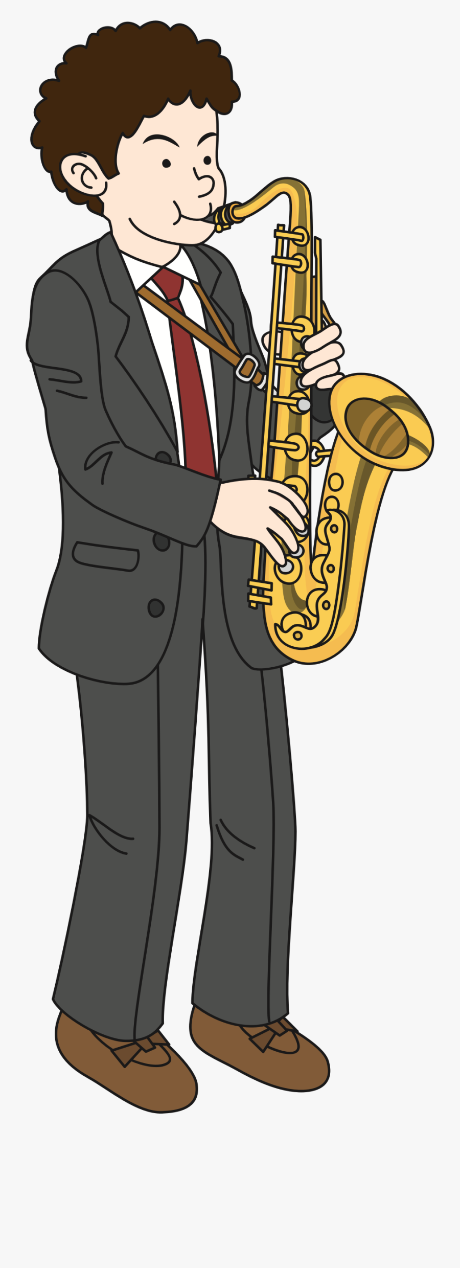 Transparent Tuba Player Clipart - 演奏 サックス イラスト 無料, Transparent Clipart