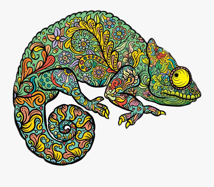 Ftestickers Chameleon Freetoedit - Chameleon Mandala, Transparent Clipart