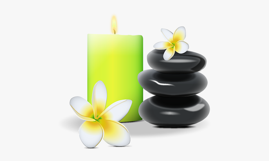 And Wellness Png Image - Spa Candles & Stone Png, Transparent Clipart