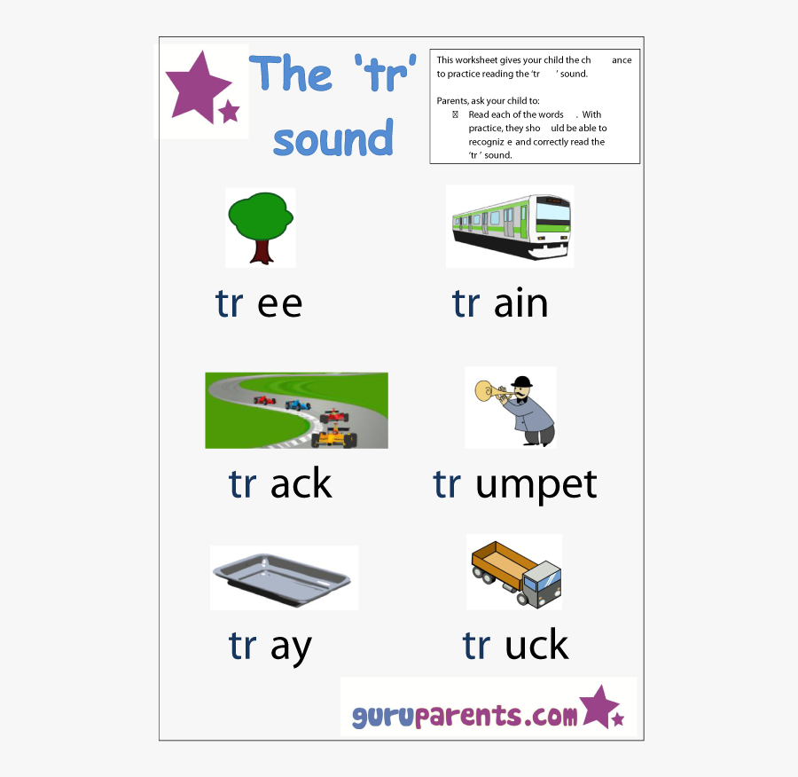 Word Beginning Sounds Worksheet - Sp Sounds, Transparent Clipart