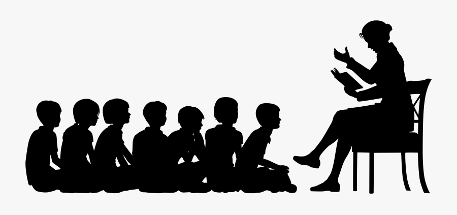 Transparent Person Sitting Back View Png - Teacher Silhouette, Transparent Clipart