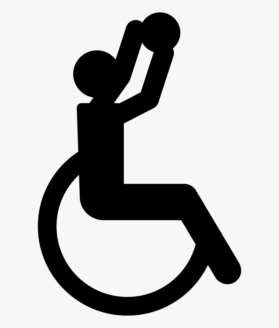 Paralympic Basketball Silhouette - Dribble Basketball, Transparent Clipart