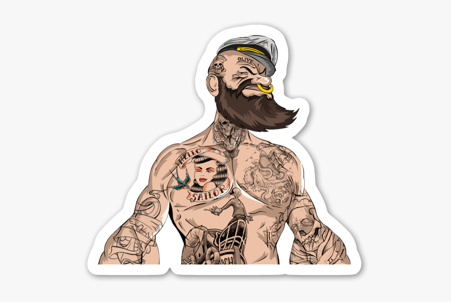 Sailor Man Sticker - Popeye Png, Transparent Clipart