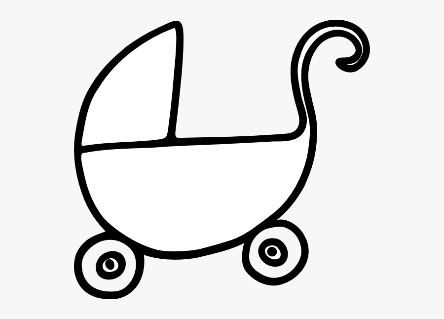 Baby Carriage Outline Png, Transparent Clipart