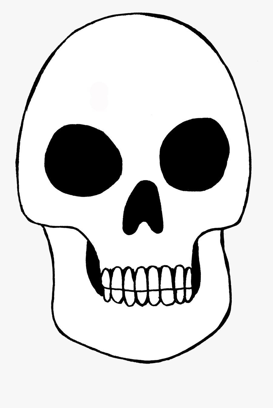 Blank Drawing Skull - Printable Day Of The Dead Skeleton, Transparent Clipart