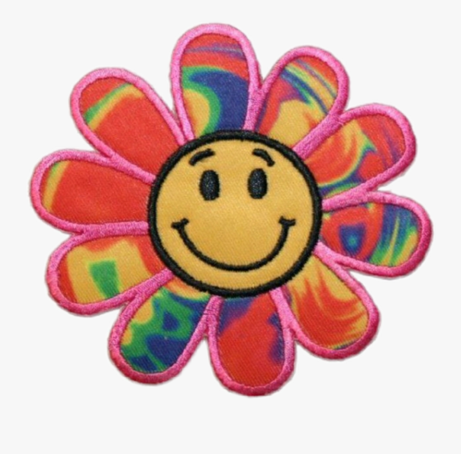 #flower #groovy #tiedye #70s #70saesthetic - 70s Tie Die Flower, Transparent Clipart