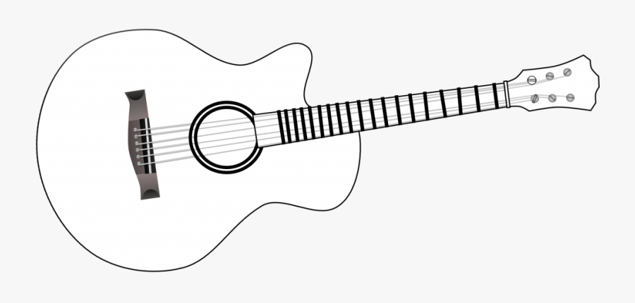 Electric Guitar Clipart Black And White Panda Coloring - White Guitar Clipart Png, Transparent Clipart