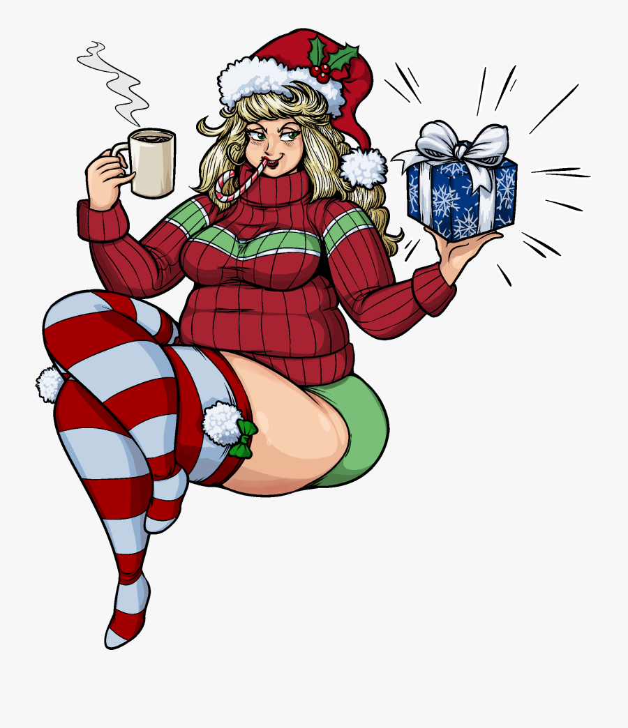 Christmas Hilda - Cartoon, Transparent Clipart