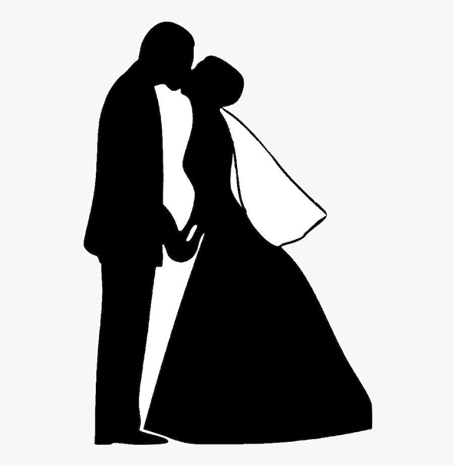 Wedding Marriage Bride Clip Art - Bride And Groom Silhouette, Transparent Clipart