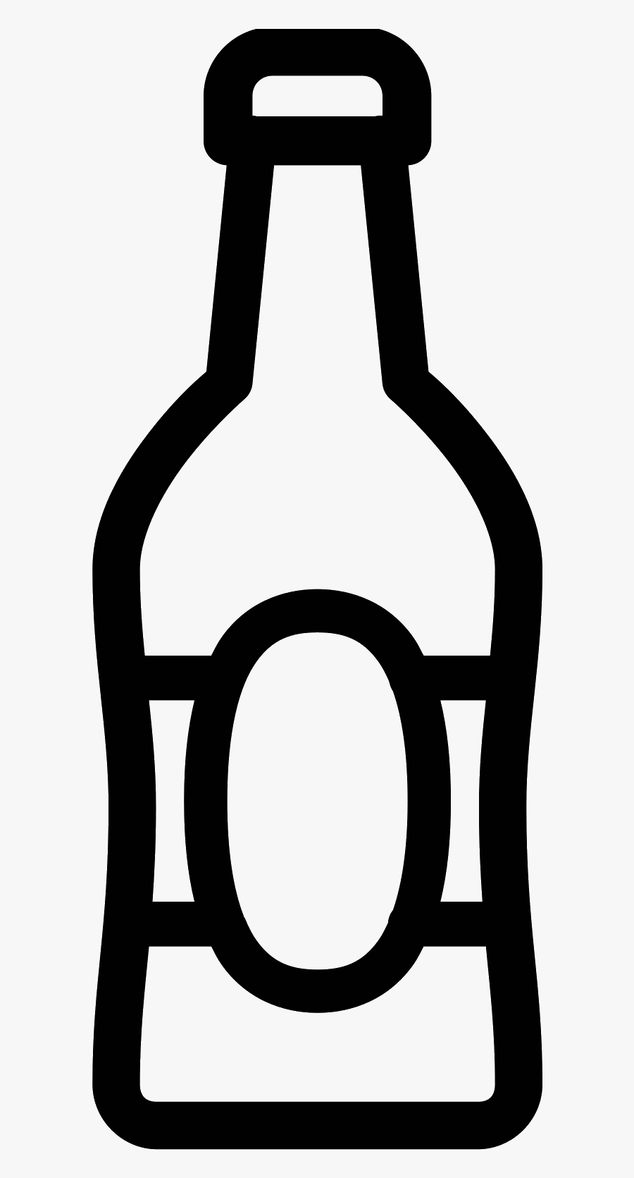 Beer Bottle Icon - Black And White Beer Bottle Png, Transparent Clipart