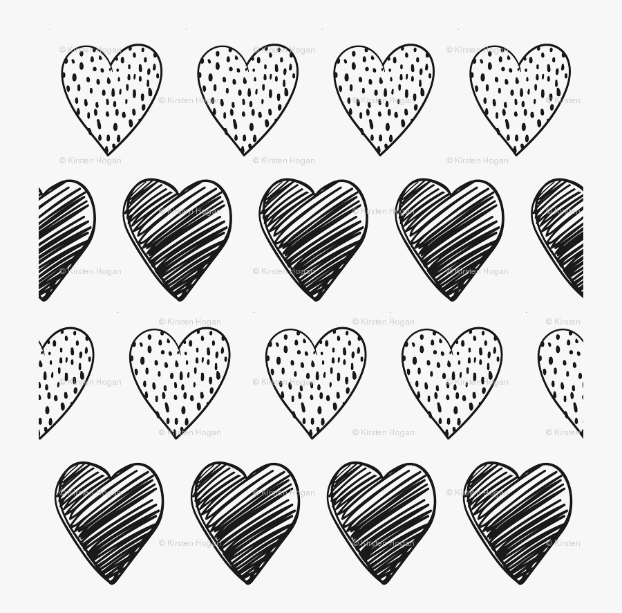 Transparent Clipart Hearts Black And White - Heart, Transparent Clipart