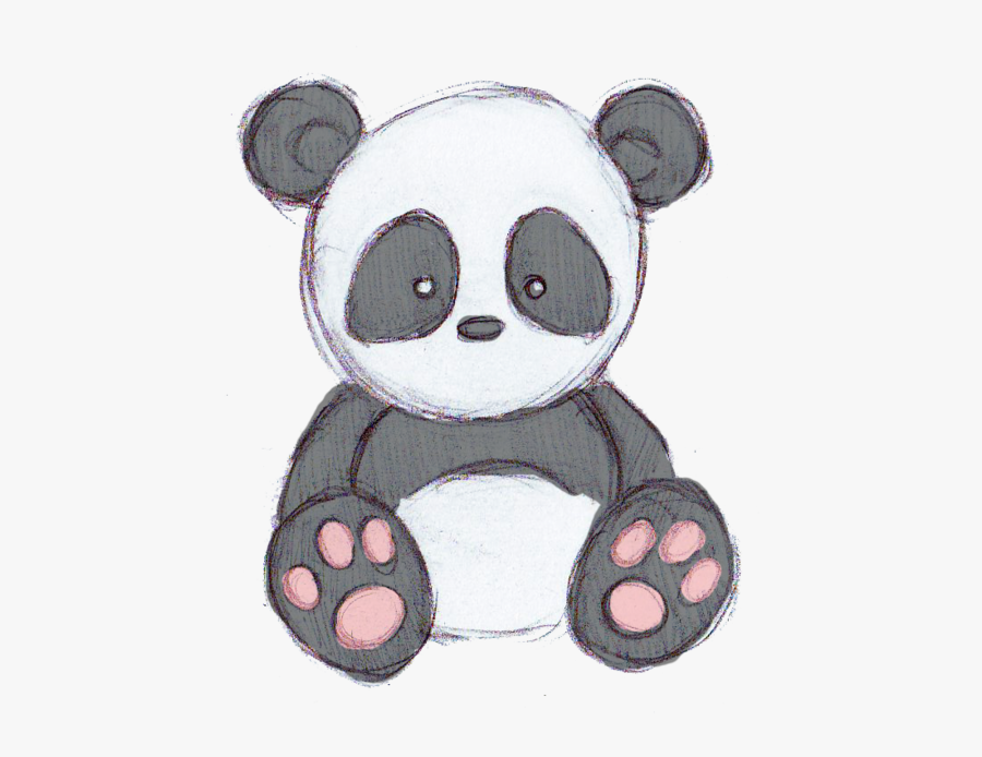 Cute Panda Drawings - Panda Drawing, Transparent Clipart