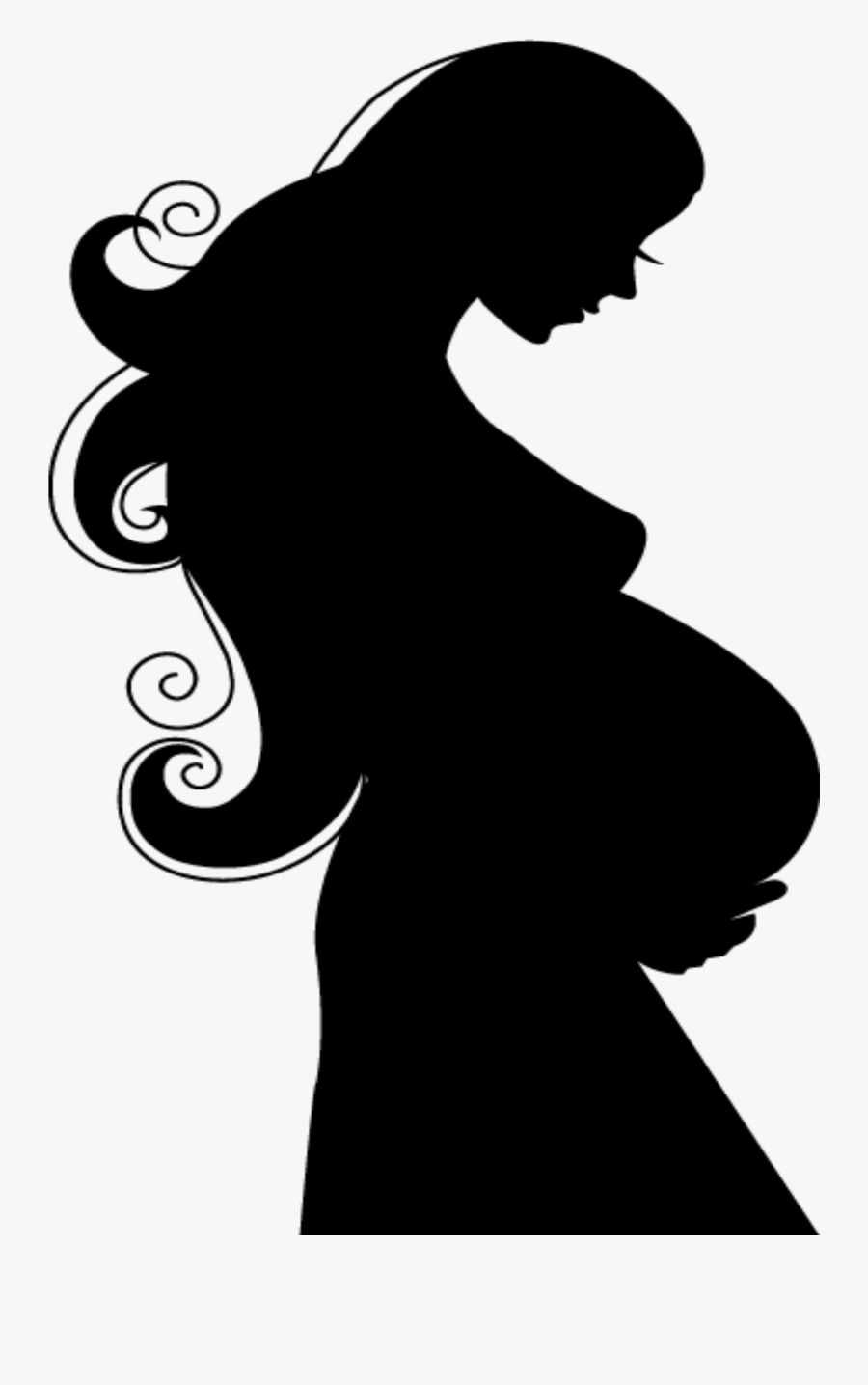 #mom #pregnant #pregnancy #silhouette #woman #baby - Baby Bump Shadow, Transparent Clipart