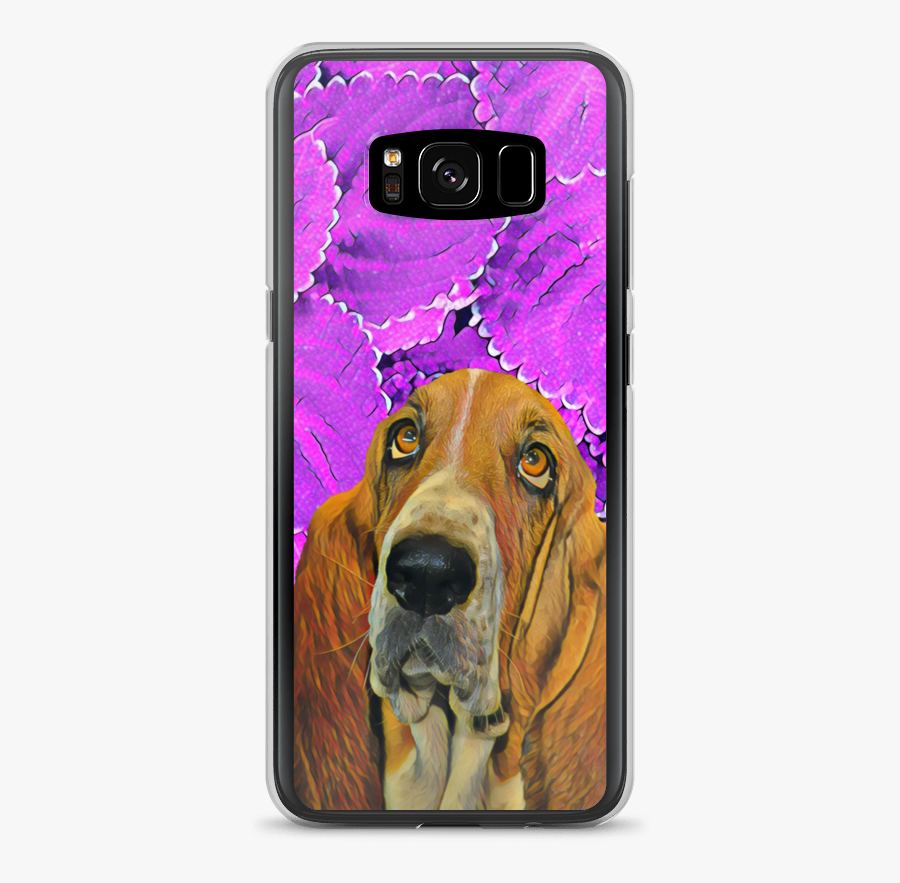 Cute Cell Case With Basset Hound, Transparent Clipart