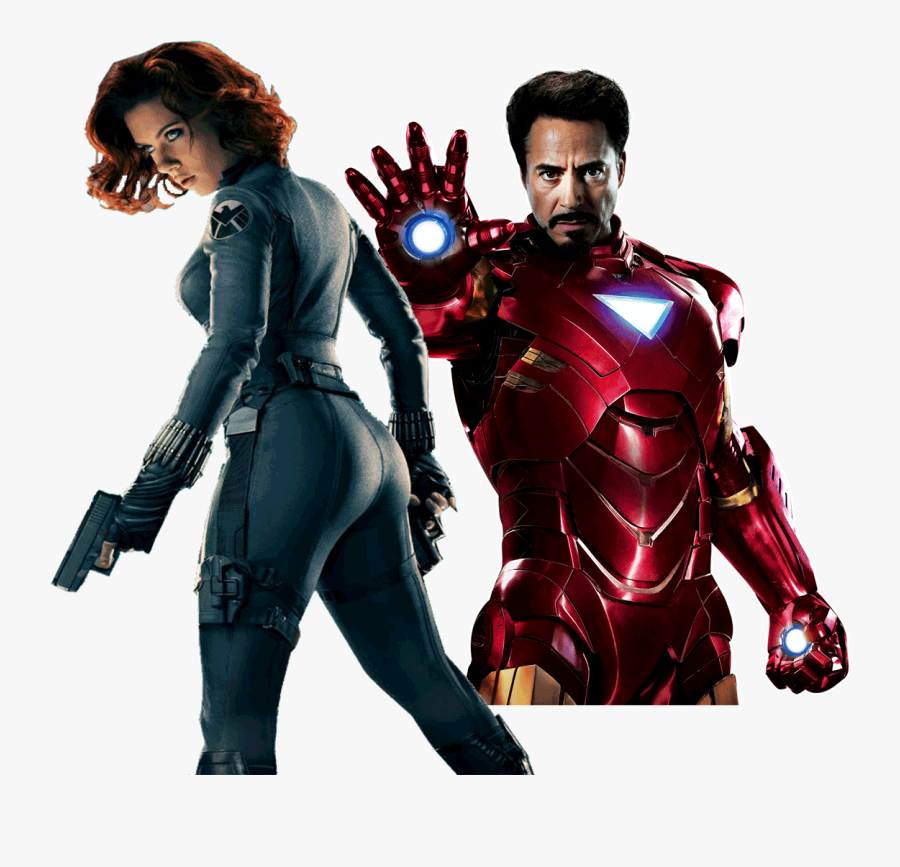 Black Widow Iron Man - Robert Downey Jr Iron Man Hd, Transparent Clipart