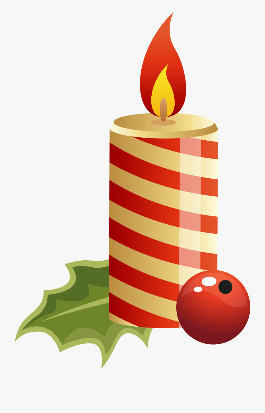 Candle Clipart Christmas Candles - Christmas Candle Clipart, Transparent Clipart