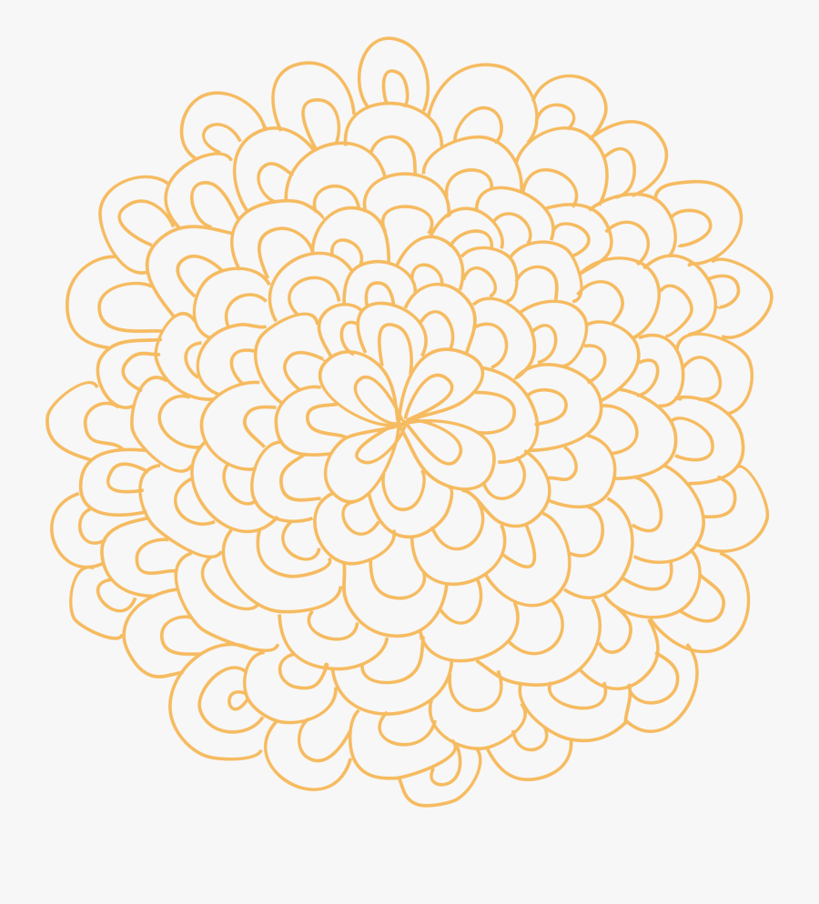 Rosette Flower Clipart - Circle, Transparent Clipart
