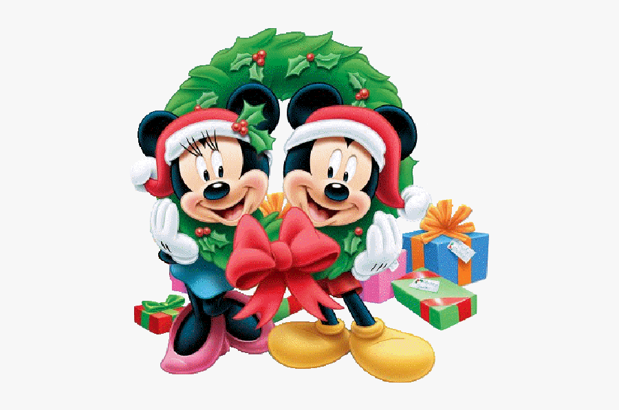Mickey Mouse Characters Christmas, Transparent Clipart