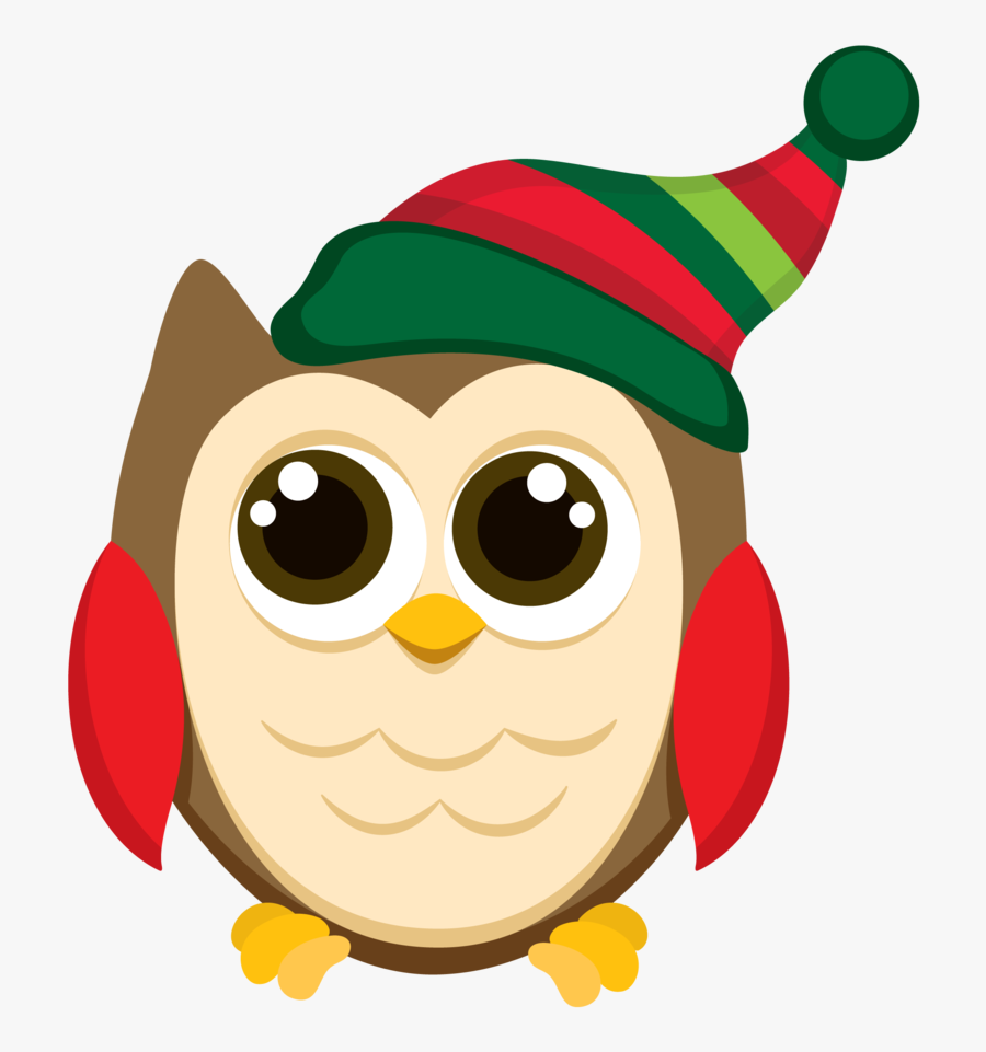 Christmas Owl Clip Art - Christmas Owl Clipart, Transparent Clipart