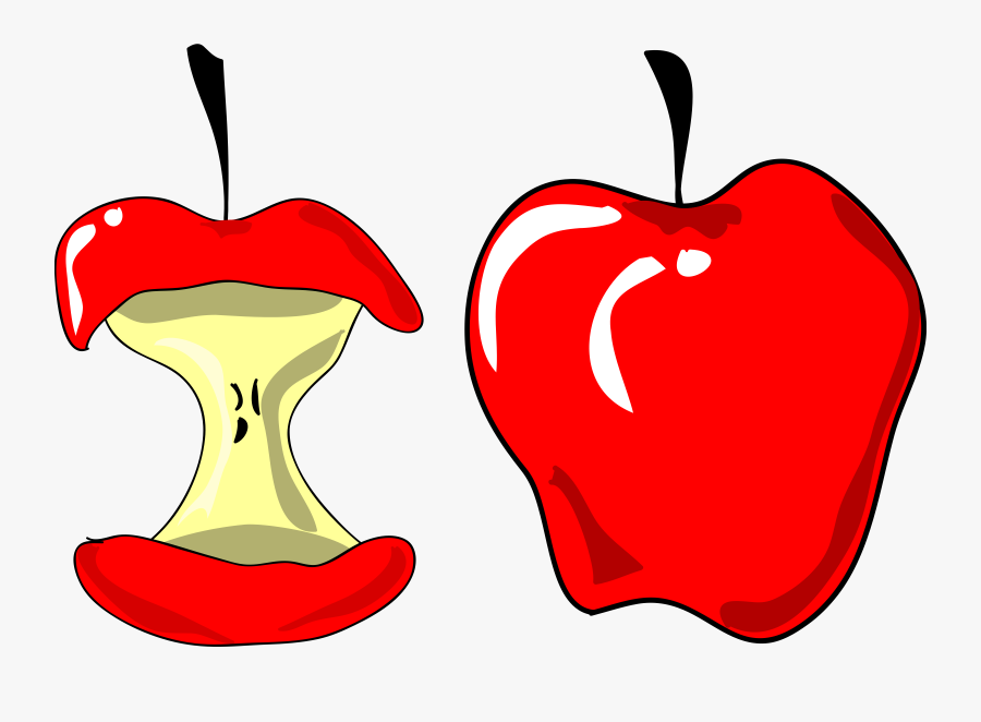 Apple Eaten Clip Art, Transparent Clipart
