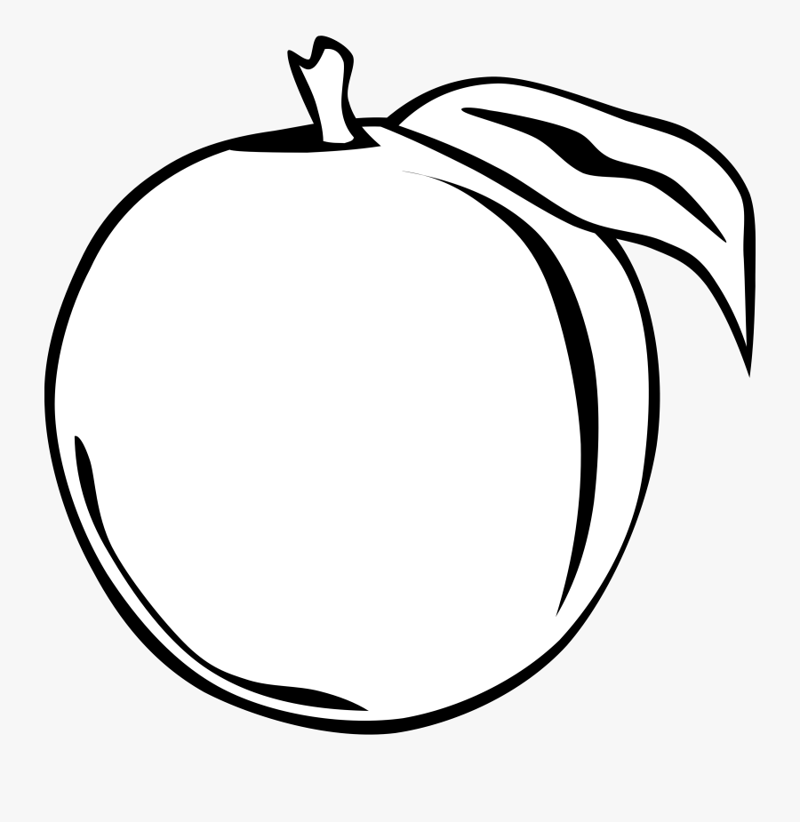 Apple Fruit Clipart Chico - Plum Black And White Clipart, Transparent Clipart