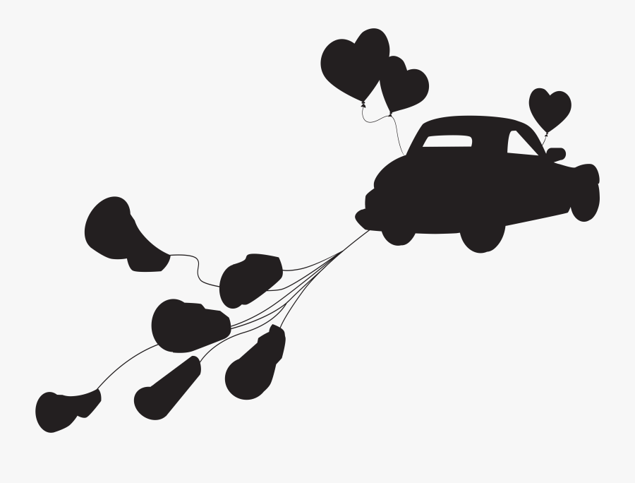 Weddings Free Clipart Getting Married - Just Married Car Png, Transparent Clipart