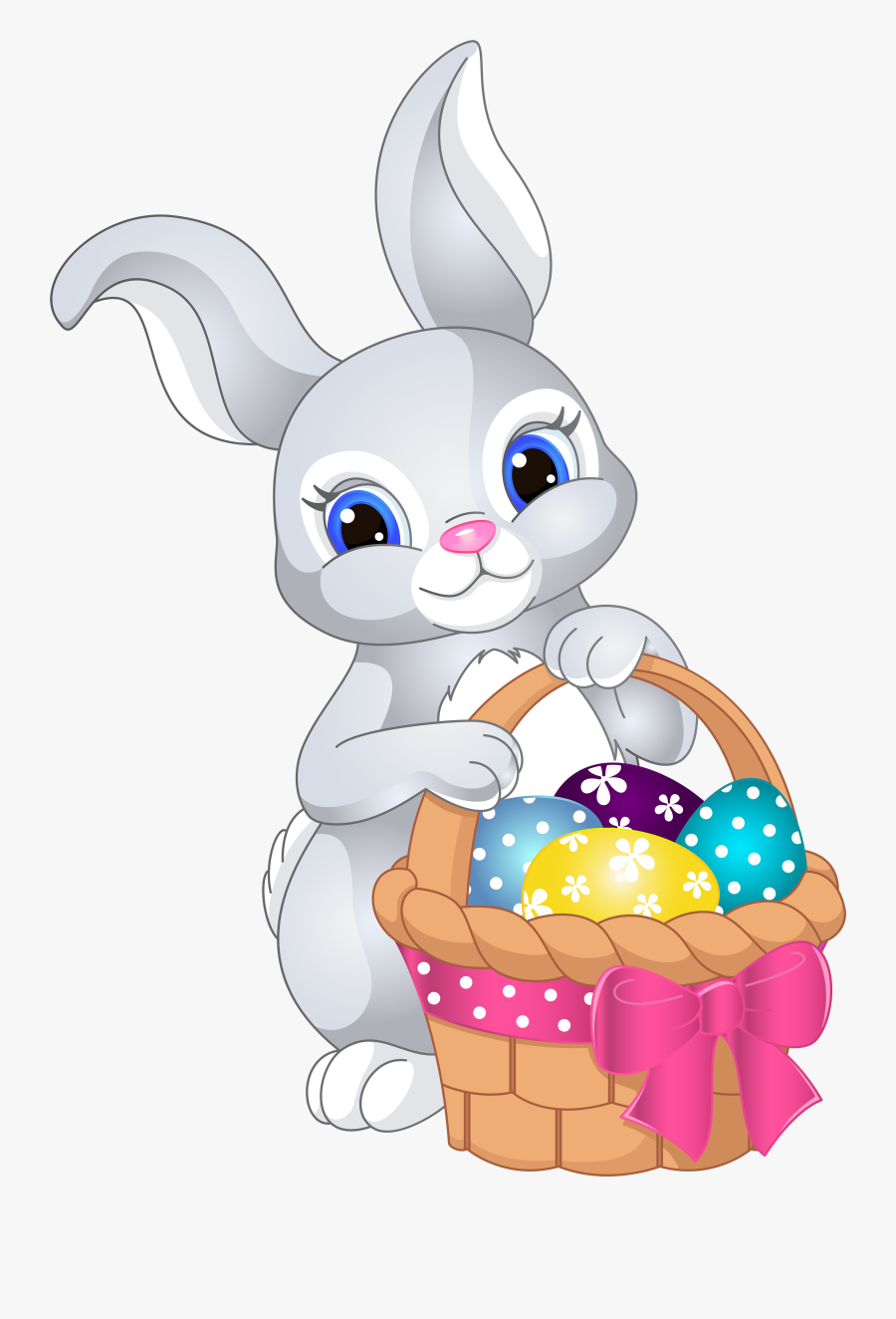 Rabbit Clipart Easter Rabbit - Cute Cartoon Easter Bunny, Transparent Clipart