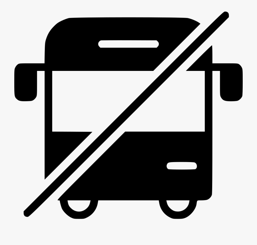 No Bus Public Vehicle Traffic Wagon Conveyance Comments - No Bus Icon, Transparent Clipart