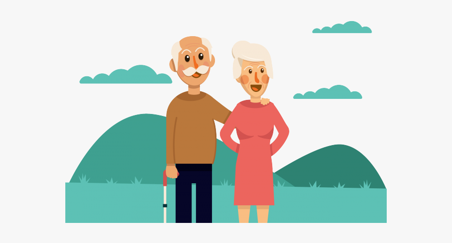 Old Couple Clipart Png, Transparent Clipart