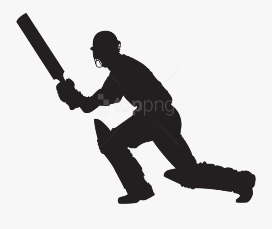 Cricket Player Silhouette Png - Transparent Cricket Logo Png, Transparent Clipart