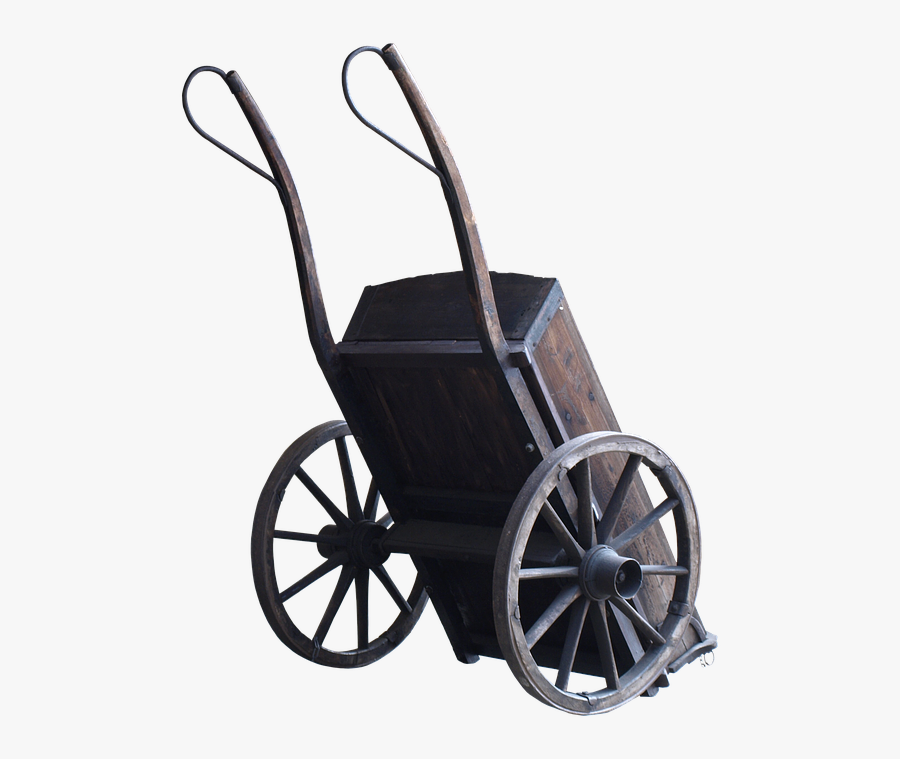 Old Hand Cart, Transparent Clipart